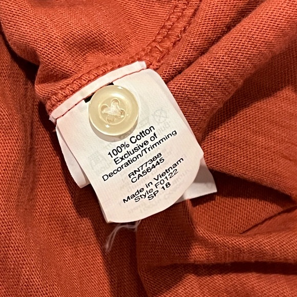 Men’s J Crew Pocket Polo Shirt XL - Orange/Red - Picture 4 of 4